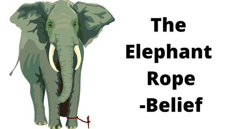 elephant chained to a stake|Short Story: The Elephant and The Rope .
